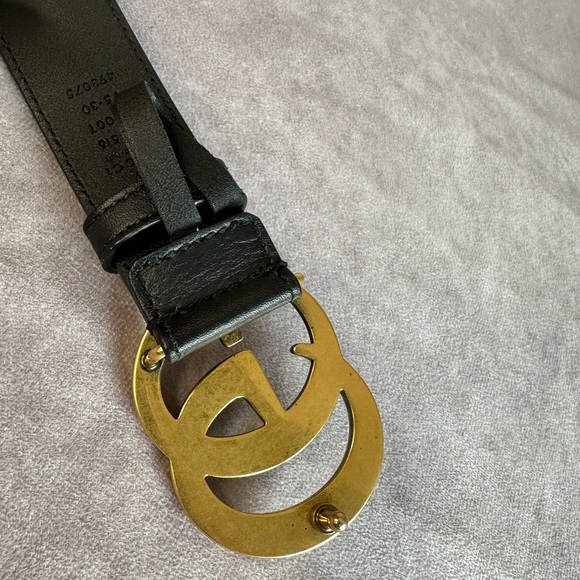Gucci Marmont Double GG Black Leather Belt 414516 75/30 main image 13